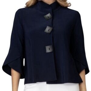 Joseph Ribkoff Midnight Blue Jacket with Statement Buttons